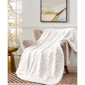 Reversible Micromink to Sherpa Throw 50x60 — Royal Luxe Tie-Dye, New